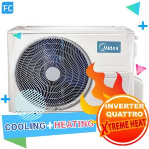 °FC Zestaw Klimatyzator naścienny MIDEA EVEREST ULTIMATE COMFORT KMT-E12N8-A1 A++ R32 2.6 kW do 35m2 max 4 pomieszczeń 3 pomieszczenia PRODUKTY ARCHIWALNE