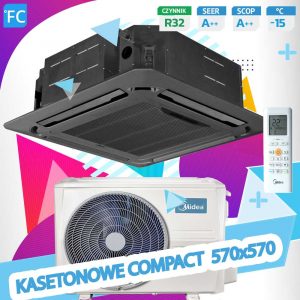 °FC Klimatyzator Midea Multi Split Business Slim Kasetonowy Zestaw KMCD-42N8-B3 12 pomieszczeń Suma chłodzonej powierzchni 123m2 A++ Wydajność grzania kW 13.5 10 pomieszczeń Kasetonowy Klimatyzacja_MIDEA.kasetonowe.slim_.Black_.Zestaw.single-2.jpg