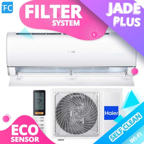 HAIER Jade Plus A+++ R32 3.5kW, 5.2kW klimatyzator do biura 35m2, sklepu 45m2, hotelu 50m2, do restauracji 55m2, 60m2 sypialni