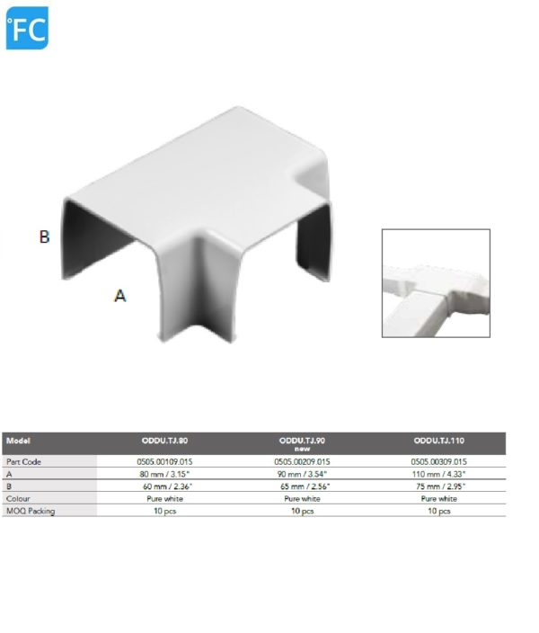 ELEMENTY ŁĄCZĄCE Trójnik ODTJ-80 OPTIMAL DUCT