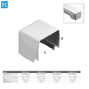 ELEMENTY ŁĄCZĄCE Narożnik zewnętrzny 90° OPTIMAL_DUCT