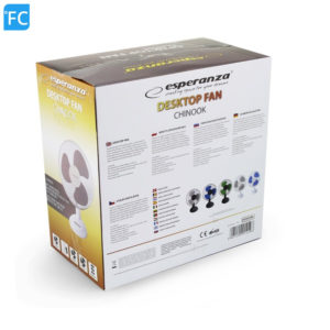 ESPERANZA WENTYLATOR 12” BIURKOWY CHINOOK BIAŁO-SZARY BIURKOWE PRODUKTY ARCHIWALNE TANIE.WENTYLATORY-Y.BOX.BACK