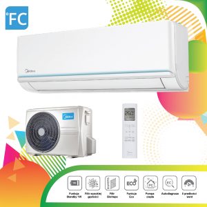 MIDEA BLANC PRO, A++/A+, 3.5kW,3.8kW, Naścienny do 35m2